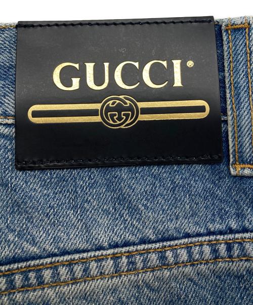 GUCCI（グッチ）GUCCI (グッチ) ストーンウォッシュフレアデニムパンツ インディゴ サイズ:31の古着・服飾アイテム