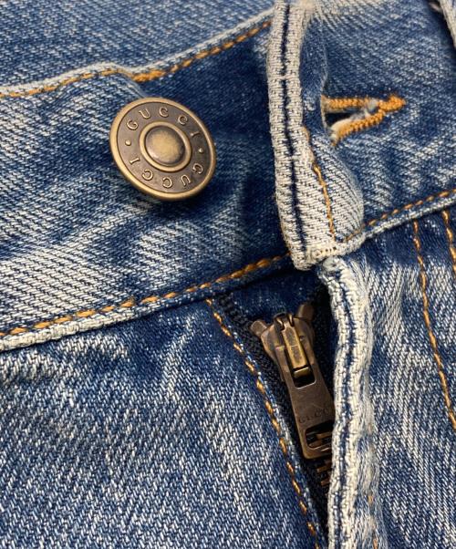 GUCCI（グッチ）GUCCI (グッチ) ストーンウォッシュフレアデニムパンツ インディゴ サイズ:31の古着・服飾アイテム
