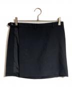 LAD MUSICIANラッドミュージシャン）の古着「ウールギャバ巻きスカート」｜ブラック