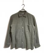 COMME des GARCONS HOMMEコムデギャルソン オム）の古着「ピリング加工切替ウールシャツ」｜グレー
