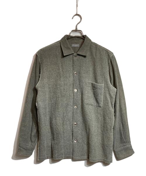 COMME des GARCONS HOMME（コムデギャルソン オム）COMME des GARCONS HOMME (コムデギャルソン オム) ピリング加工切替ウールシャツ グレー サイズ:Freeの古着・服飾アイテム