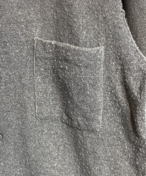 COMME des GARCONS HOMME（コムデギャルソン オム）COMME des GARCONS HOMME (コムデギャルソン オム) ピリング加工切替ウールシャツ グレー サイズ:Freeの古着・服飾アイテム