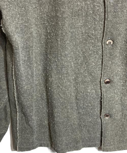 COMME des GARCONS HOMME（コムデギャルソン オム）COMME des GARCONS HOMME (コムデギャルソン オム) ピリング加工切替ウールシャツ グレー サイズ:Freeの古着・服飾アイテム