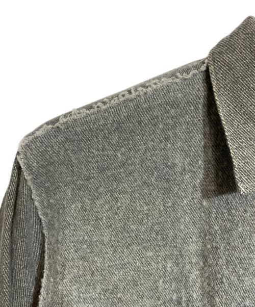 COMME des GARCONS HOMME（コムデギャルソン オム）COMME des GARCONS HOMME (コムデギャルソン オム) ピリング加工切替ウールシャツ グレー サイズ:Freeの古着・服飾アイテム