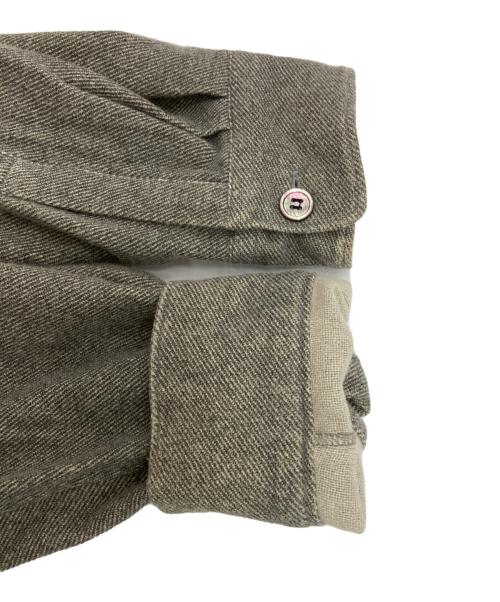 COMME des GARCONS HOMME（コムデギャルソン オム）COMME des GARCONS HOMME (コムデギャルソン オム) ピリング加工切替ウールシャツ グレー サイズ:Freeの古着・服飾アイテム