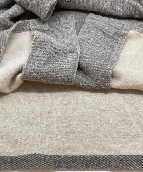 COMME des GARCONS HOMME（コムデギャルソン オム）COMME des GARCONS HOMME (コムデギャルソン オム) ピリング加工切替ウールシャツ グレー サイズ:Freeの古着・服飾アイテム