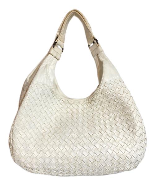 BOTTEGA VENETA（ボッテガベネタ）BOTTEGA VENETA (ボッテガベネタ) イントレチャートハンドバッグ ホワイトの古着・服飾アイテム