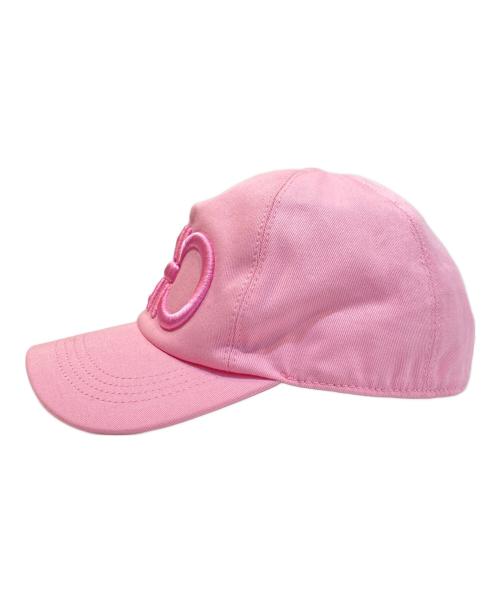 Salvatore Ferragamo（サルヴァトーレ フェラガモ）Salvatore Ferragamo (サルヴァトーレ フェラガモ) ガンチーニ ロゴ刺繍キャップ ピンク サイズ:ONEの古着・服飾アイテム