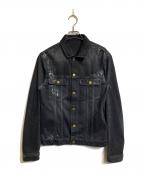 JIL SANDERジルサンダー）の古着「ペンキ加工デニムジャケット」｜ブラック