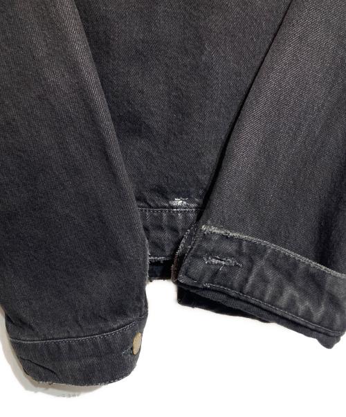 JIL SANDER（ジルサンダー）JIL SANDER (ジルサンダー) ペンキ加工デニムジャケット ブラック サイズ:Mの古着・服飾アイテム