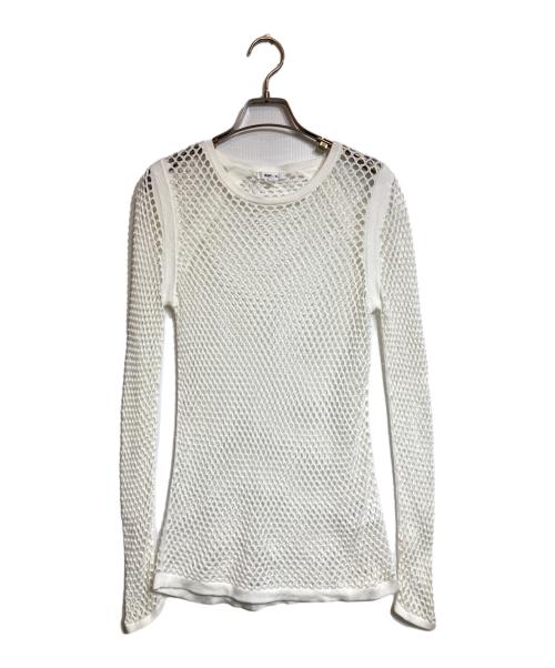 HELMUT LANG（ヘルムートラング）HELMUT LANG (ヘルムートラング) メッシュニットソー ホワイト サイズ:Sの古着・服飾アイテム