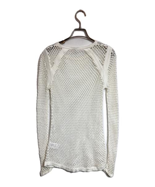 HELMUT LANG（ヘルムートラング）HELMUT LANG (ヘルムートラング) メッシュニットソー ホワイト サイズ:Sの古着・服飾アイテム