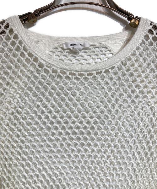 HELMUT LANG（ヘルムートラング）HELMUT LANG (ヘルムートラング) メッシュニットソー ホワイト サイズ:Sの古着・服飾アイテム