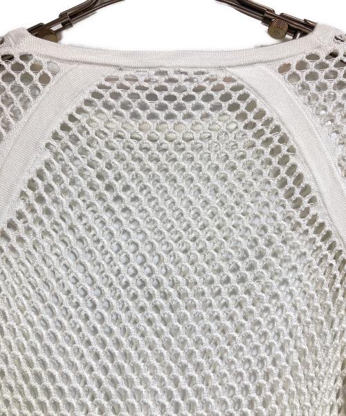 HELMUT LANG（ヘルムートラング）HELMUT LANG (ヘルムートラング) メッシュニットソー ホワイト サイズ:Sの古着・服飾アイテム