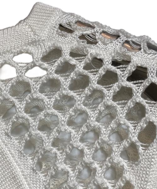HELMUT LANG（ヘルムートラング）HELMUT LANG (ヘルムートラング) メッシュニットソー ホワイト サイズ:Sの古着・服飾アイテム