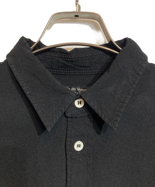 COMME des GARCONS HOMME PLUS（コムデギャルソンオムプリュス）COMME des GARCONS HOMME PLUS (コムデギャルソンオムプリュス) ポリエステル縮絨シャツ ブラック サイズ:Sの古着・服飾アイテム