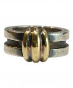 TIFFANY & Co.ティファニー）の古着「グルーブドウィズ コンビリング」｜シルバー×ゴールド