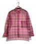 CABaN（キャバン）の古着「ナイロンオーガンジー チェックプリントポケットシャツ」｜ピンク