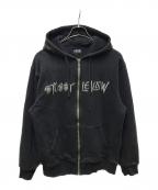 stussy×Leilowステューシー×レイロー）の古着「総刺繍スカルパーカー」｜ブラック