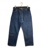 EVISUエヴィス）の古着「戒 魂バックプリントデニムパンツ」｜インディゴ