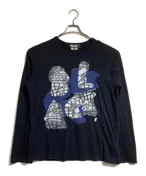 BLACK COMME des GARCONS（ブラックコムデギャルソン）BLACK COMME des GARCONS (ブラックコムデギャルソン) ロングスリーブカットソー ブラック サイズ:XLの古着・服飾アイテム