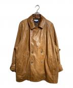 MAISON SPECIALメゾンスペシャル）の古着「プライムオーバーレザーダブルショートコート」｜ブラウン
