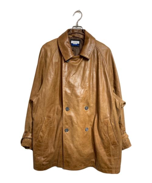 MAISON SPECIAL（メゾンスペシャル）MAISON SPECIAL (メゾンスペシャル) プライムオーバーレザーダブルショートコート ブラウン サイズ:1の古着・服飾アイテム