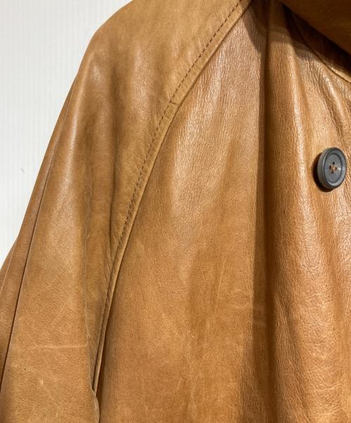 MAISON SPECIAL（メゾンスペシャル）MAISON SPECIAL (メゾンスペシャル) プライムオーバーレザーダブルショートコート ブラウン サイズ:1の古着・服飾アイテム