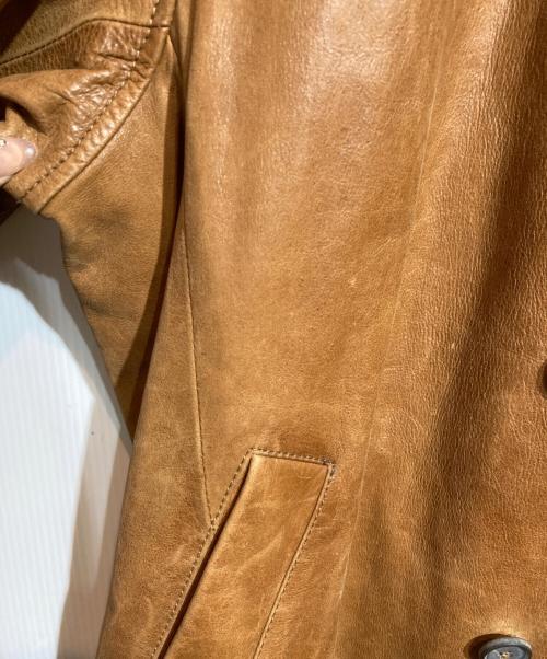 MAISON SPECIAL（メゾンスペシャル）MAISON SPECIAL (メゾンスペシャル) プライムオーバーレザーダブルショートコート ブラウン サイズ:1の古着・服飾アイテム