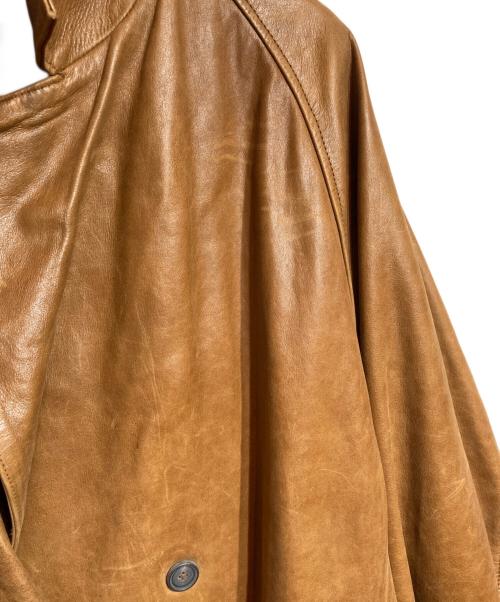 MAISON SPECIAL（メゾンスペシャル）MAISON SPECIAL (メゾンスペシャル) プライムオーバーレザーダブルショートコート ブラウン サイズ:1の古着・服飾アイテム