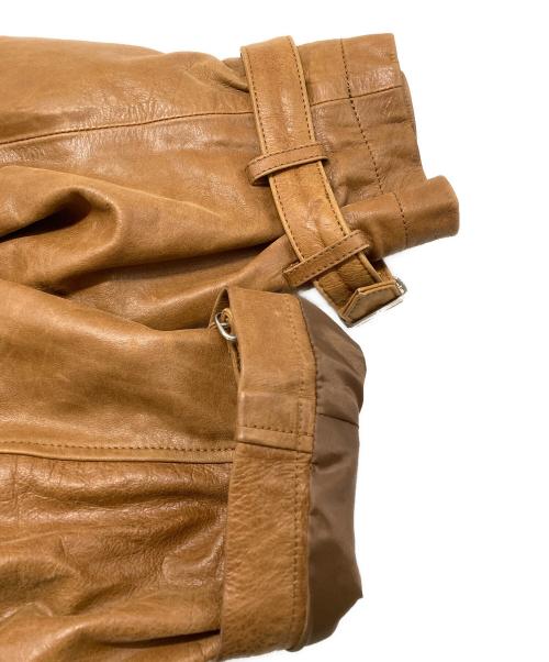 MAISON SPECIAL（メゾンスペシャル）MAISON SPECIAL (メゾンスペシャル) プライムオーバーレザーダブルショートコート ブラウン サイズ:1の古着・服飾アイテム