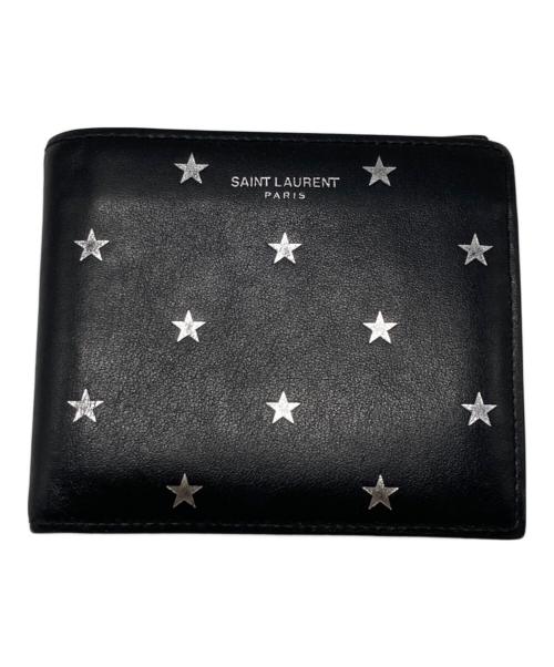 Saint Laurent Paris（サンローランパリ）Saint Laurent Paris (サンローランパリ) スタープリントコンパクトウォレット ブラックの古着・服飾アイテム