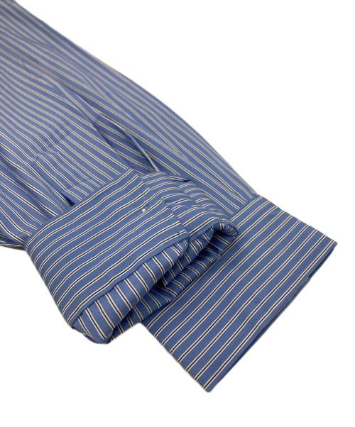 SOFTHYPHEN（ソフトハイフン）SOFTHYPHEN (ソフトハイフン) THOMAS MASON (トーマスメイソン) ストライプシャツ ブルー×ホワイト サイズ:3の古着・服飾アイテム