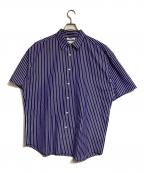 SOFTHYPHEN×THOMAS MASONソフトハイフン×トーマスメイソン）の古着「半袖シャツ」｜ネイビー×ホワイト