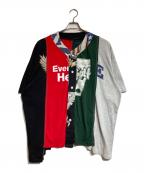 Rebuild by Needlesリビルドバイニードルス）の古着「再構築ベースボールシャツ」｜レッド×グリーン