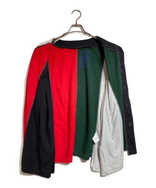 Rebuild by Needles（リビルドバイニードルス）Rebuild by Needles (リビルドバイニードルス) 再構築ベースボールシャツ レッド×グリーン サイズ:なしの古着・服飾アイテム