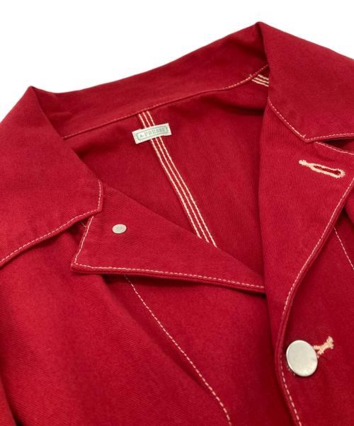A.PRESSE（アプレッセ）A.PRESSE (アプレッセ) Coverall Jacket レッド サイズ:3の古着・服飾アイテム