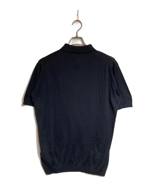 JOHN SMEDLEY（ジョンスメドレー）JOHN SMEDLEY (ジョンスメドレー) ニットポロシャツ ブラック サイズ:Ｌの古着・服飾アイテム