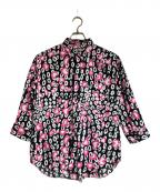 BLACK COMME des GARCONSブラックコムデギャルソン）の古着「レオパードシャツ」｜ブラック×ピンク