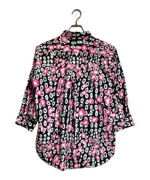 BLACK COMME des GARCONS（ブラックコムデギャルソン）BLACK COMME des GARCONS (ブラックコムデギャルソン) レオパードシャツ ブラック×ピンク サイズ:Lの古着・服飾アイテム