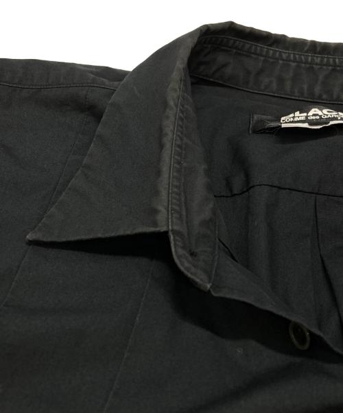 BLACK COMME des GARCONS（ブラックコムデギャルソン）BLACK COMME des GARCONS (ブラックコムデギャルソン) コットンブロードプリーツロングシャツ ブラック サイズ:XLの古着・服飾アイテム