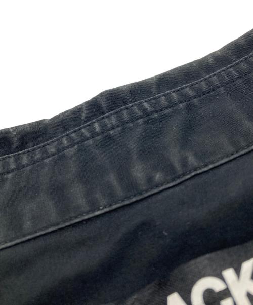 BLACK COMME des GARCONS（ブラックコムデギャルソン）BLACK COMME des GARCONS (ブラックコムデギャルソン) コットンブロードプリーツロングシャツ ブラック サイズ:XLの古着・服飾アイテム