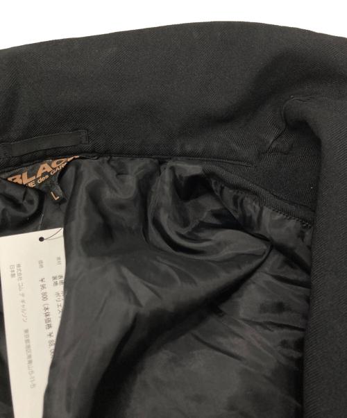 BLACK COMME des GARCONS（ブラックコムデギャルソン）BLACK COMME des GARCONS (ブラックコムデギャルソン) ポリ縮スラッシュ加工ジャケット ブラック サイズ:Lの古着・服飾アイテム