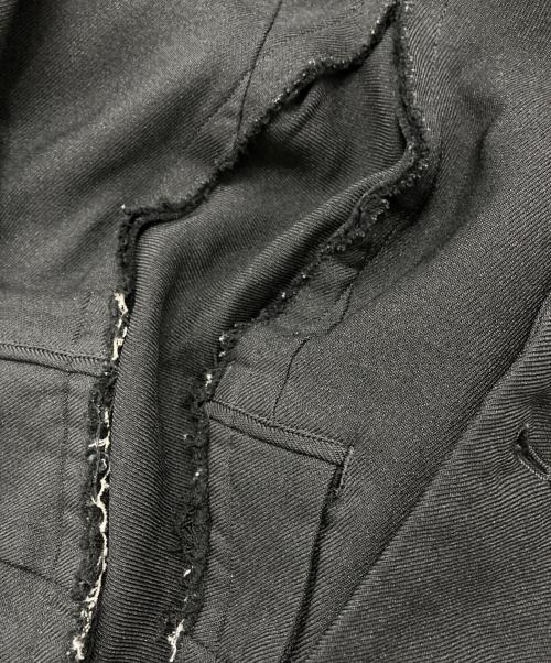 BLACK COMME des GARCONS（ブラックコムデギャルソン）BLACK COMME des GARCONS (ブラックコムデギャルソン) ポリ縮スラッシュ加工ジャケット ブラック サイズ:Lの古着・服飾アイテム