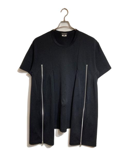 COMME des GARCONS HOMME PLUS（コムデギャルソンオムプリュス）COMME des GARCONS HOMME PLUS (コムデギャルソンオムプリュス) ジップデザインカットソー ブラック サイズ:XXLの古着・服飾アイテム