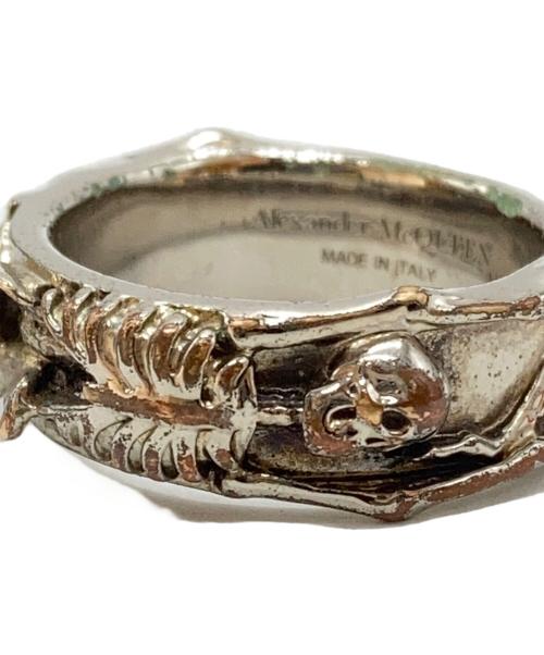 ALEXANDER McQUEEN（アレキサンダーマックイーン）ALEXANDER McQUEEN (アレキサンダーマックイーン) Dancing Skeleton Ring シルバー サイズ:19号の古着・服飾アイテム