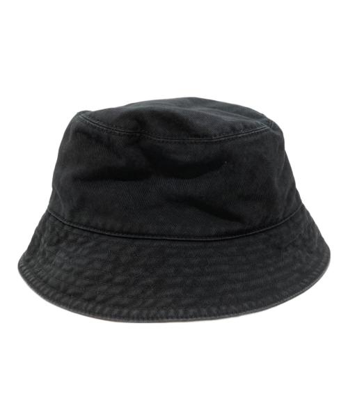 MIU MIU（ミュウミュウ）MIU MIU (ミュウミュウ) 刺繍ロゴバケットハット ブラック サイズ:Ｌの古着・服飾アイテム