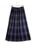 AURALEE (オーラリー) SUPER LIGHT WOOL CHECK PLEATED SKIRT ブラック×ネイビー：12000円