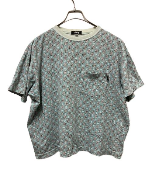 stussy（ステューシー）stussy (ステューシー) 総柄Tシャツ グリーン サイズ:Ｓの古着・服飾アイテム
