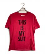 MARTIN MARGIELAマルタン・マルジェラ）の古着「THIS IS MYSUIT Tee」｜レッド